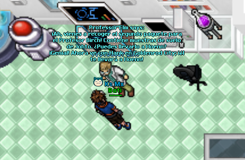 Professor Elm durante la cadena de acceso a Hoenn