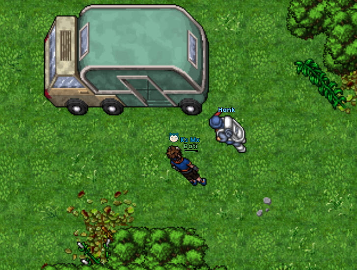 Hank junto al tráiler