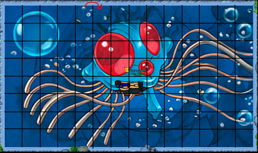 Zona de Tentacruel usada como referencia para la quest Lucky Amulet