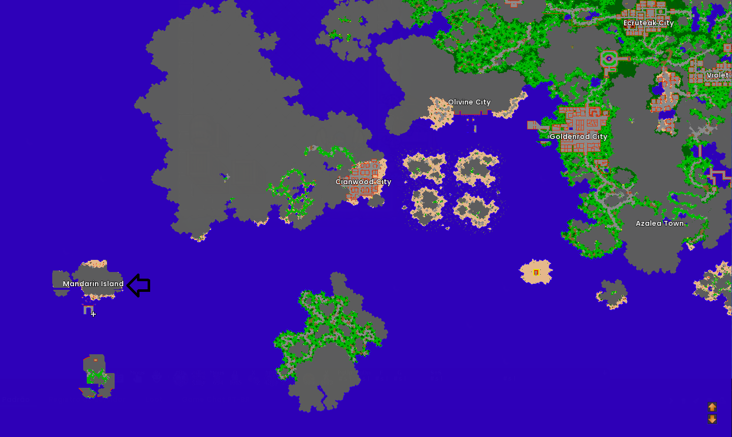 Mapa de referencia de Mandarin Island