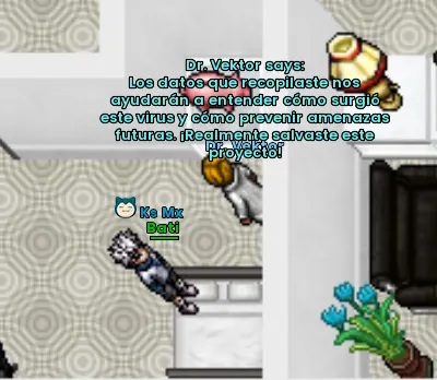 Dr. Vektor al finalizar la quest